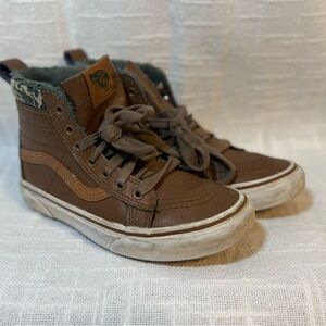 Vans Kids SK8-Hi MTE Brown High-Top Sneakers with Camo Detail Size 3